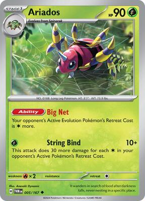 Preview image for the Ariados single card  for the collectable card game Pokemon.