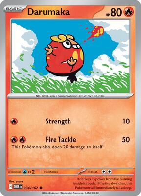 Preview image for the Darumaka single card  for the collectable card game Pokemon.