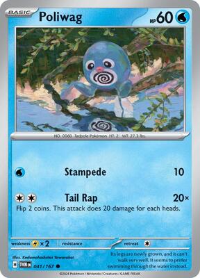 Preview image for the Poliwag single card  for the collectable card game Pokemon.