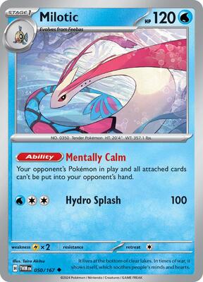 Preview image for the Milotic single card for the collectable card game Pokemon.
