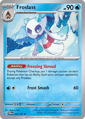 Preview image for the Froslass - 053/167 single card  for the collectable card game Pokemon.