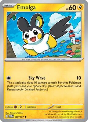 Preview image for the Emolga single card  for the collectable card game Pokemon.