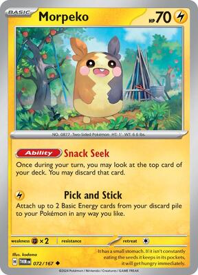 Preview image for the Morpeko single card  for the collectable card game Pokemon.