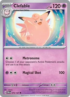 Preview image for the Clefable single card  for the collectable card game Pokemon.