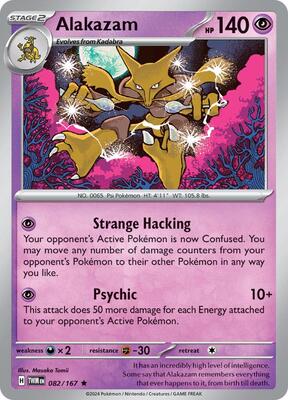 Preview image for the Alakazam single card  for the collectable card game Pokemon.