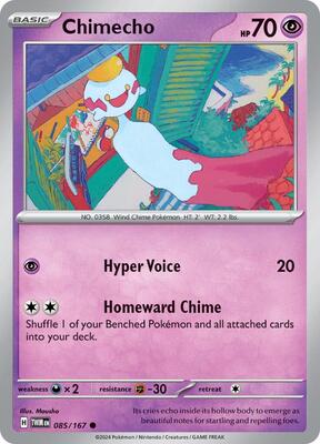 Preview image for the Chimecho - 085/167 single card  for the collectable card game Pokemon.