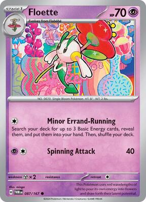 Preview image for the Floette single card  for the collectable card game Pokemon.