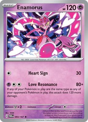 Preview image for the Enamorus - 093/167 single card  for the collectable card game Pokemon.