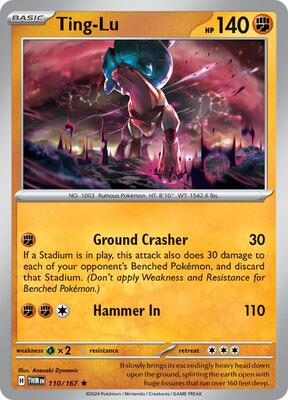 Preview image for the Ting-Lu single card  for the collectable card game Pokemon.