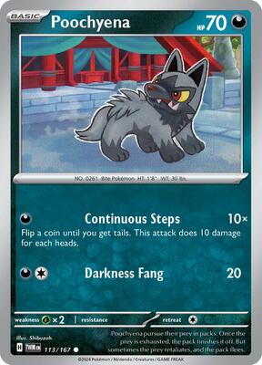 Preview image for the Poochyena single card  for the collectable card game Pokemon.