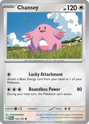 Preview image for the Chansey - 133/167 single card  for the collectable card game Pokemon.