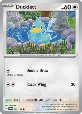Preview image for the Ducklett single card  for the collectable card game Pokemon.