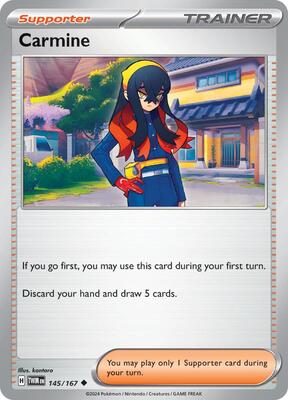 Preview image for the Carmine - 145/167 single card for the collectable card game Pokemon.