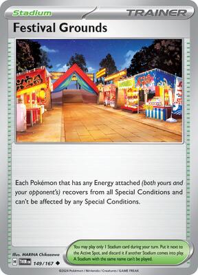 Preview image for the Festival Grounds single card for the collectable card game Pokemon.