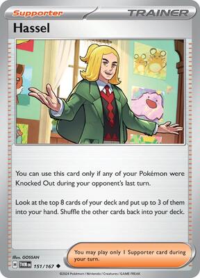 Preview image for the Hassel - 151/167 single card for the collectable card game Pokemon.