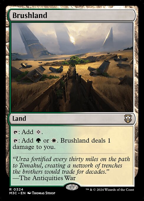 Preview image for the Brushland single card for the collectable card game Magic: The Gathering.