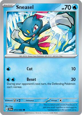 Preview image for the Sneasel single card for the collectable card game Pokemon.
