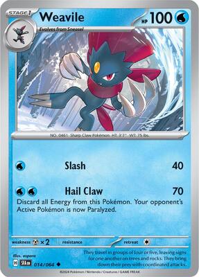 Preview image for the Weavile single card for the collectable card game Pokemon.