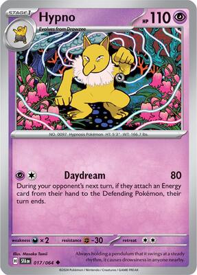 Preview image for the Hypno single card for the collectable card game Pokemon.