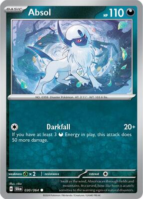 Preview image for the Absol single card for the collectable card game Pokemon.