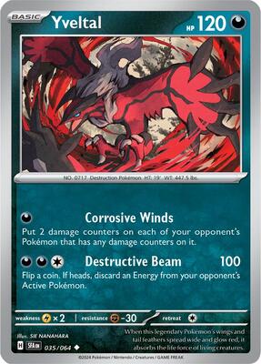 Preview image for the Yveltal single card  for the collectable card game Pokemon.