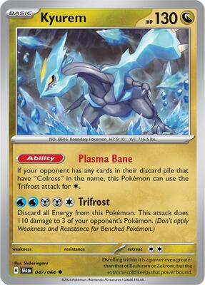 Preview image for the Kyurem single card for the collectable card game Pokemon.
