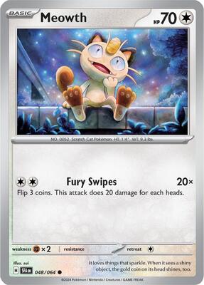 Preview image for the Meowth single card for the collectable card game Pokemon.