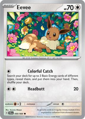 Preview image for the Eevee single card for the collectable card game Pokemon.