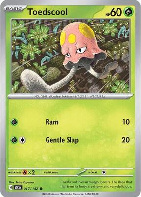 Preview image for the Toedscool single card for the collectable card game Pokemon.
