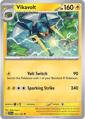 Preview image for the Vikavolt single card for the collectable card game Pokemon.