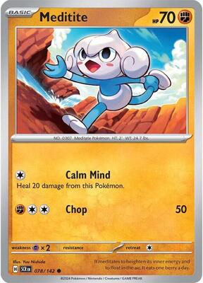 Preview image for the Meditite - 078/142 single card for the collectable card game Pokemon.