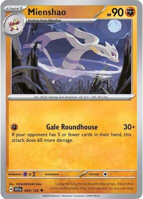Preview image for the Mienshao single card for the collectable card game Pokemon.