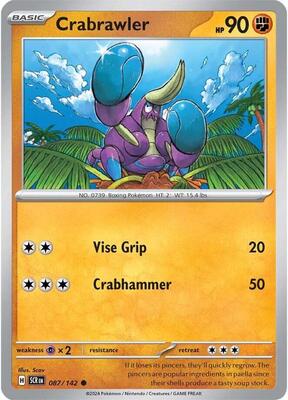 Preview image for the Crabrawler single card for the collectable card game Pokemon.