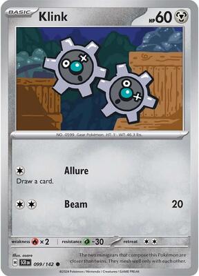 Preview image for the Klink single card for the collectable card game Pokemon.