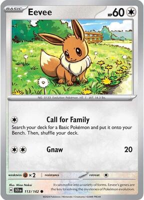 Preview image for the Eevee single card for the collectable card game Pokemon.