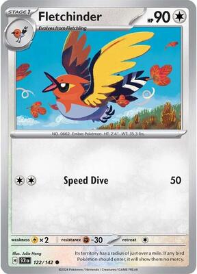 Preview image for the Fletchinder single card for the collectable card game Pokemon.