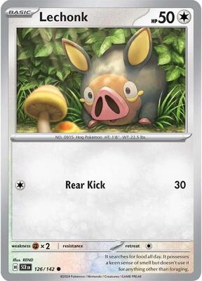 Preview image for the Lechonk single card for the collectable card game Pokemon.