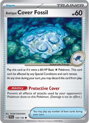 Preview image for the Antique Cover Fossil single card for the collectable card game Pokemon.