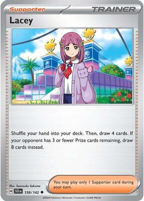 Preview image for the Lacey - 139/142 single card for the collectable card game Pokemon.