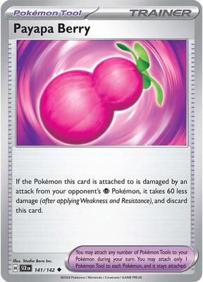 Preview image for the Payapa Berry single card for the collectable card game Pokemon.