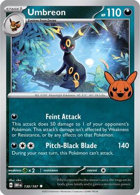Preview image for the Umbreon single card for the collectable card game Pokemon.