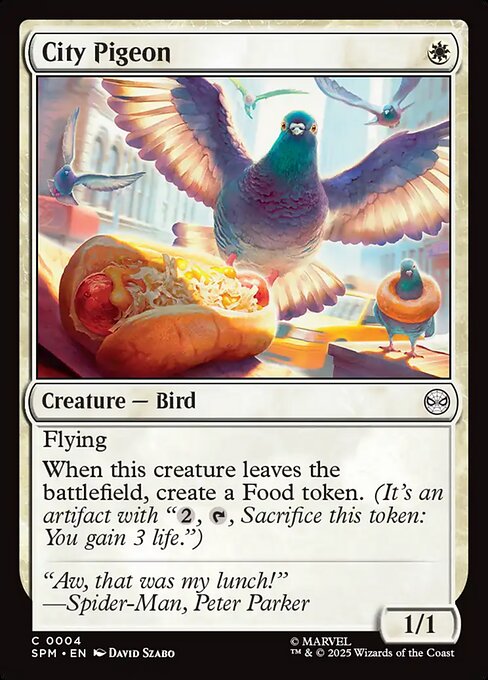 Preview image for the City Pigeon single card for the collectable card game Magic: The Gathering.