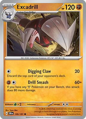 Preview image for the Excadrill single card for the collectable card game Pokemon.