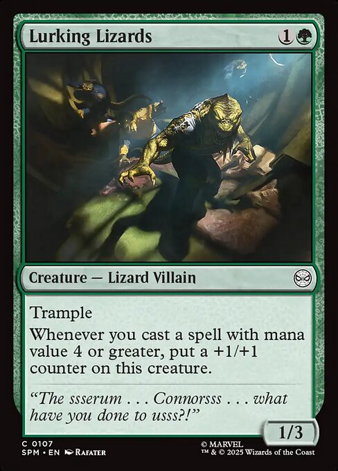 Preview image for the Lurking Lizards single card for the collectable card game Magic: The Gathering.