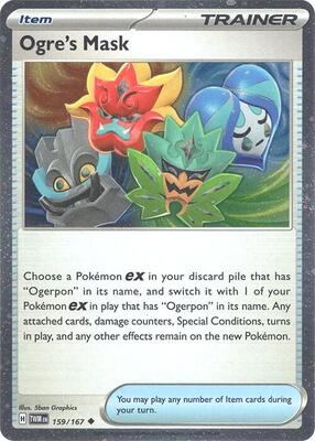 Preview image for the Ogre's Mask - 159/167 (Cosmos Holo) single card for the collectable card game Pokemon.