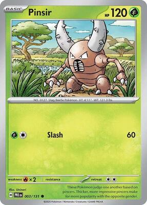 Preview image for the Pinsir single card for the collectable card game Pokemon.