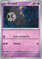 Preview image for the Duskull single card for the collectable card game Pokemon.