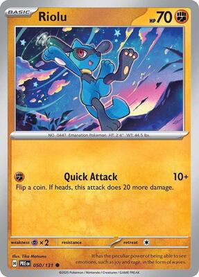 Preview image for the Riolu single card  for the collectable card game Pokemon.
