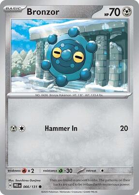 Preview image for the Bronzor single card for the collectable card game Pokemon.