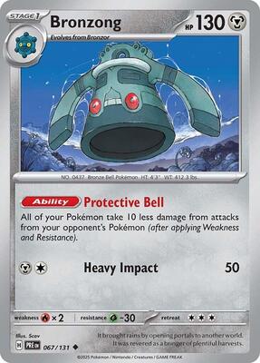 Preview image for the Bronzong single card for the collectable card game Pokemon.